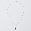 18ct Yellow Gold / Platinum, 2.33ct Sapphire / 0.21ct Diamond Cluster Pendant on 50cm Trace Chain - 2