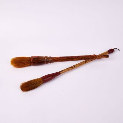 A Set of Two Chinese 20th Century Brushes