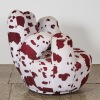 A Cowhide Print Hand Chair - 2