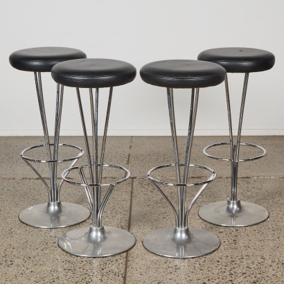 A Set of Four Piet Hein Bar Stools