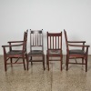 A Set of Four Arts and Crafts Style Dining Chairs, with Two Carvers - 2