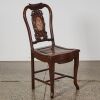 An Antique Chinese Carved Redwood and Marble Side Chair - 2