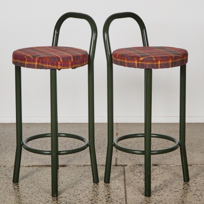 A Pair of Tubular Barstools