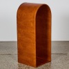 A Curved Wood Alcove Shelf Unit