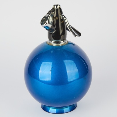 A Mid-Century Blue Sphere Soda Syphon by GlobeMaster