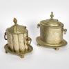 Two Hammered Tea Caddy