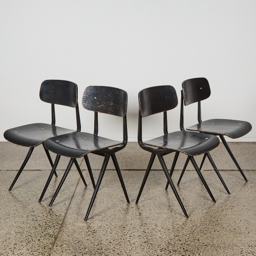 A Set of Four European Plywood Chairs