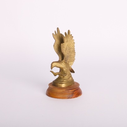 A Vintage Solid Brass Eagle Sculpture