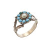 9ct Victorian Turqoise and Seed Pearl Ring