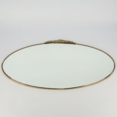 An Art Deco Nickel Framed Mirror