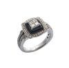 18ct White Gold Onyx and Diamond Dress Ring