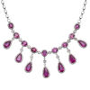18ct White Gold Pink Tourmaline and Diamond Necklace - 2