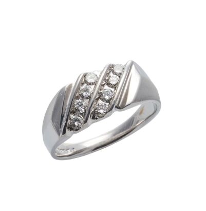 14ct White Gold Men's Diamond Ring