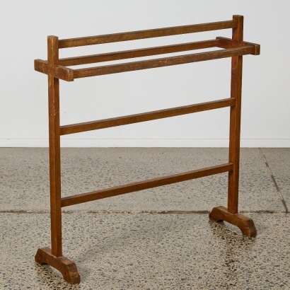 An Art Deco Style Freestanding Towel Rail