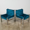 A Pair of Milo Baughman Style Chrome Chairs