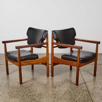 A Pair of Mid-Century Armchairs by J.W. Backhouse Ltd, New Zealand, c.1960s