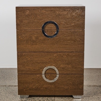 A Dark-Grain High-Gloss Tallboy