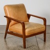 A Mid-Century Tan Leather Armchair