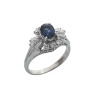 Platinum Sapphire and Diamond Dress Ring