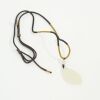 A Chinese 20th Century Carved Hetian White Jade Free-form Pendant - 2