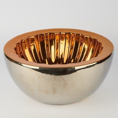 A Large Platinum and Gold Lustreware Vessel