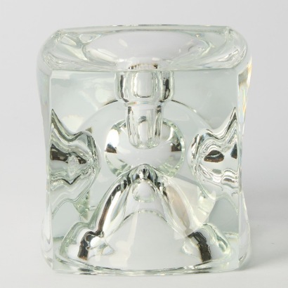 A Vintage Rudolf Jurnikl Ice Cube Candle Stick Holder