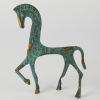 A Greek Bronze Verdigris Horse Statue