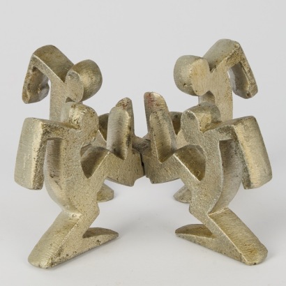An Osvaldo Cavandoli La Linea Aluminium Candle Holder