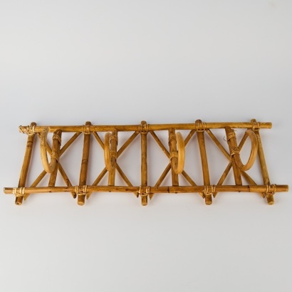 A Vintage Adjustable Bamboo Coat/Hat Rack
