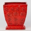 A Mexican Pressed Tin Vase