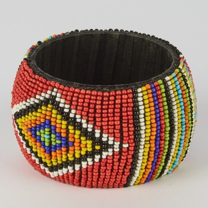 An African Beaded Cuff Bracelet