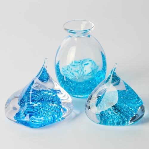 Three Vases Blown by Rebecca Heap