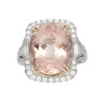 18ct White Gold 20 Carat Morganite and Diamond Ring