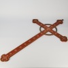 A European Folk Art Painted Wooden Processional Cross