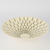 A Studio Ceramics Strips and Dots Bowl Signed TW