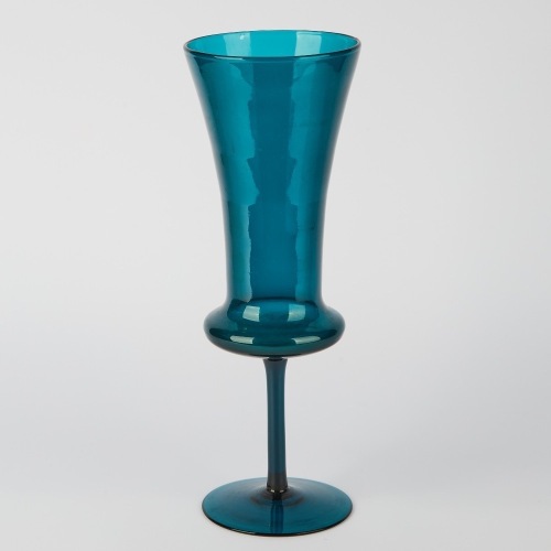 A Tall Blue/Green Glass Vase