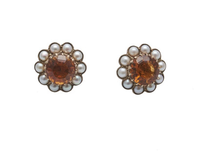 9ct Vintage Citrine Earrings