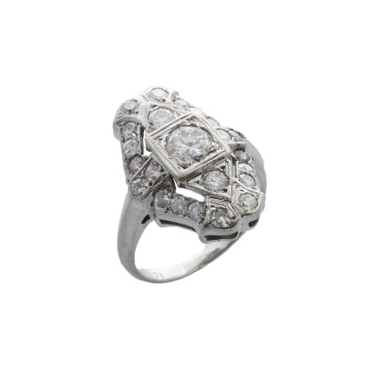 14ct White Gold Vintage Diamond Ring