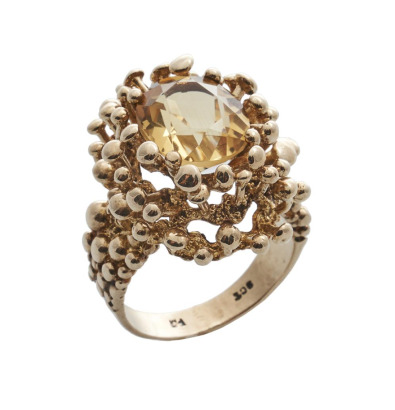 9ct Vintage Citrine Ring