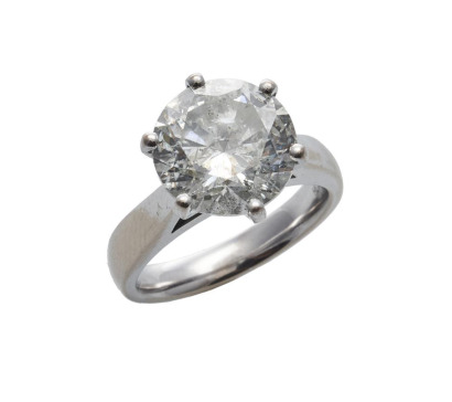 5.29ct Round H I1 Important Diamond Solitaire Ring