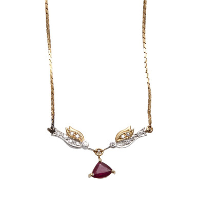 18ct Ruby and Diamond Necklace