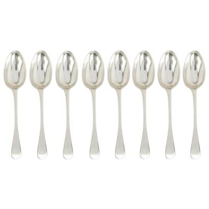 A Set of Eight Matching William IV Glasgow Tablespoons