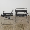 A Pair of Wassily Style Leather Chairs - 2