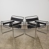 A Pair of Wassily Style Leather Chairs