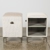 A Pair of Wicker Bedside Cabinets
