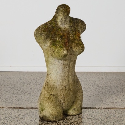 A Vintage Concrete Garden Art Bust