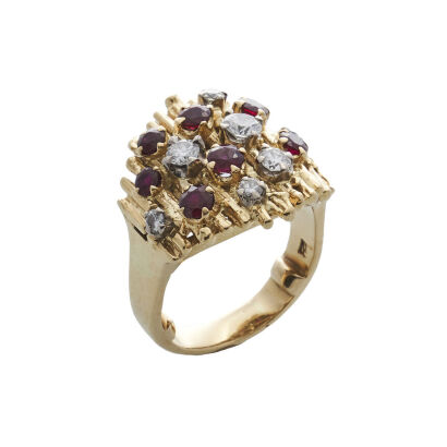 18ct Peter Minturn Ruby and Diamond Ring