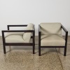 A Pair of Timber Cube-Framed Armchairs by Jardan Australia - 2