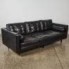 A Copenhagen Mid-Century Black Leather Sofa