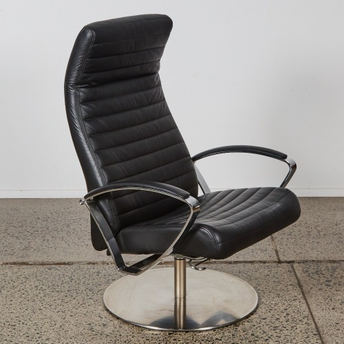 A BoConcept Leather Wing Armchair